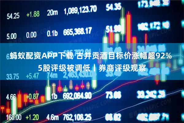 蚂蚁配资APP下载 古井贡酒目标价涨幅超92% 5股评级被调低丨券商评级观察